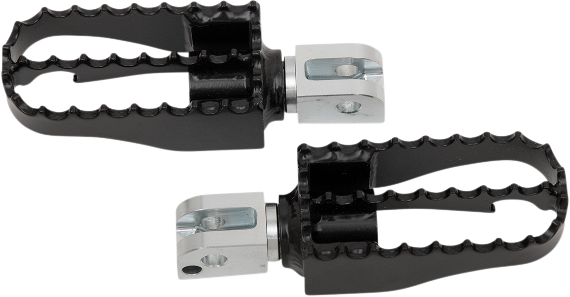 BURLY BRAND MX Foot Pegs - Passenger - Black/Chrome B13-1008B