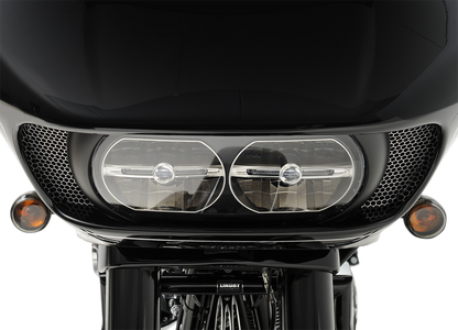 KLOCK WERKS Fairing Vent Screen - Honeycomb - Chrome - FLTR KWS-01-0320