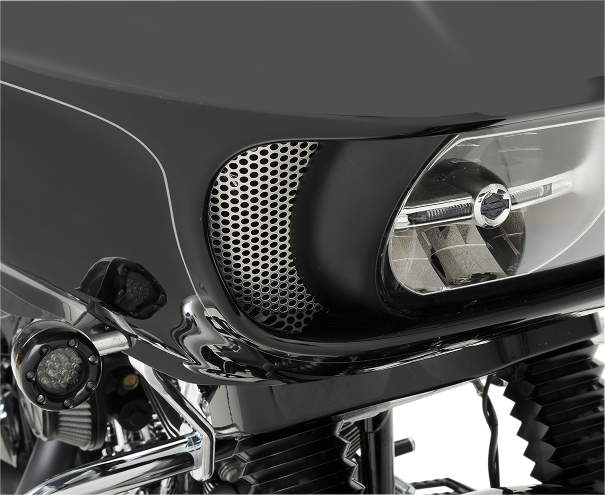 KLOCK WERKS Fairing Vent Screen - Round - Chrome - FLTR KWS-01-0368