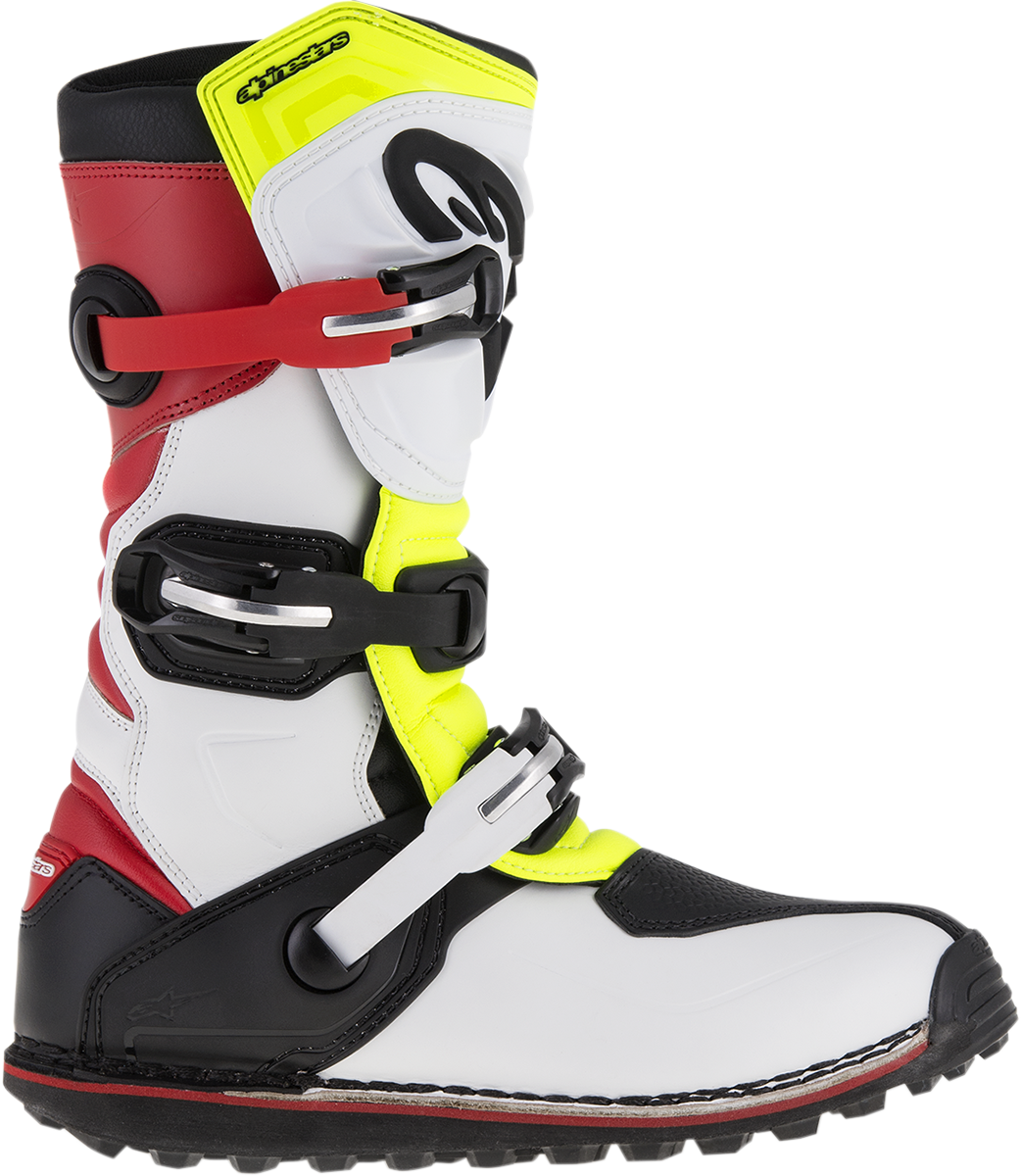 ALPINESTARS Tech-T Boots - White/Red/Yellow Fluorescent/Black - US 7 / EU 40.5 2004017-2351-7
