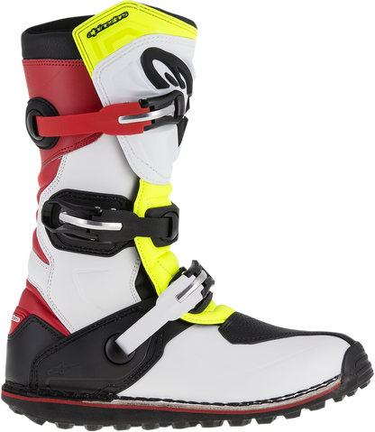 ALPINESTARS Tech-T Boots - White/Red/Yellow Fluorescent/Black - US 7 / EU 40.5 2004017-2351-7