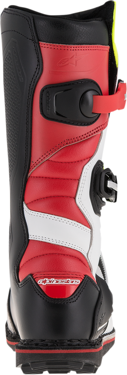 ALPINESTARS Tech-T Boots - White/Red/Yellow Fluorescent/Black - US 7 / EU 40.5 2004017-2351-7