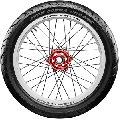 AVON Cobra Chrome AV91 Front Motorcycle Tire - 130/60B19 61V for Power Cruiser and Touring Bikes