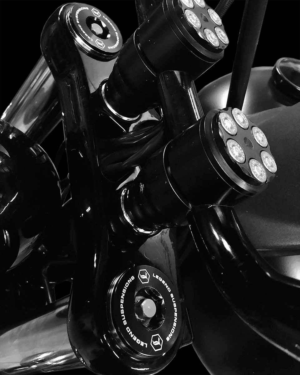 Legend Suspension Standard Axeo Front Suspension System for Harley Davidson 2006-2017 FXD/FXDL/FXDB/FXDC, Part #0414-0512