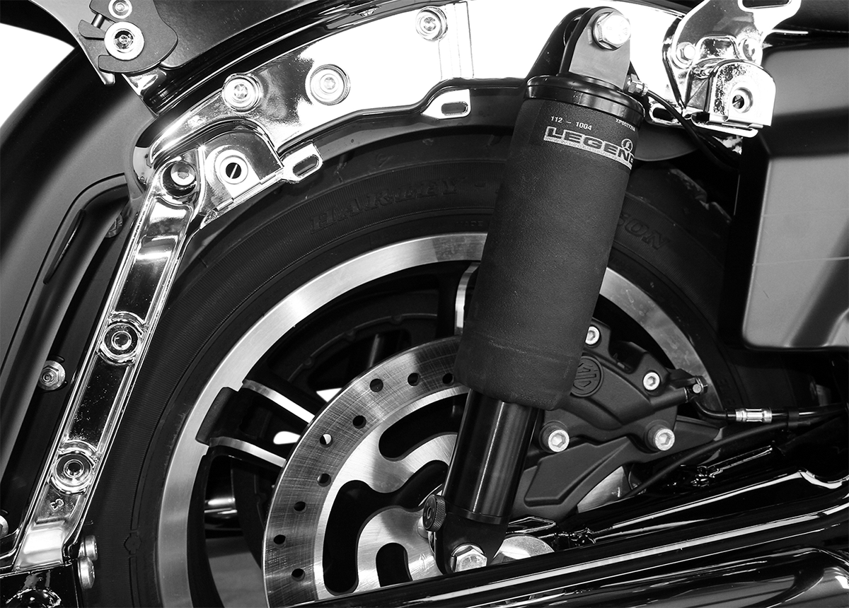 Legend Suspension AIR-A FL Adjustable Air Suspension Kit with Black Handlebar Control for FLTRX/U - Part #1311-0151
