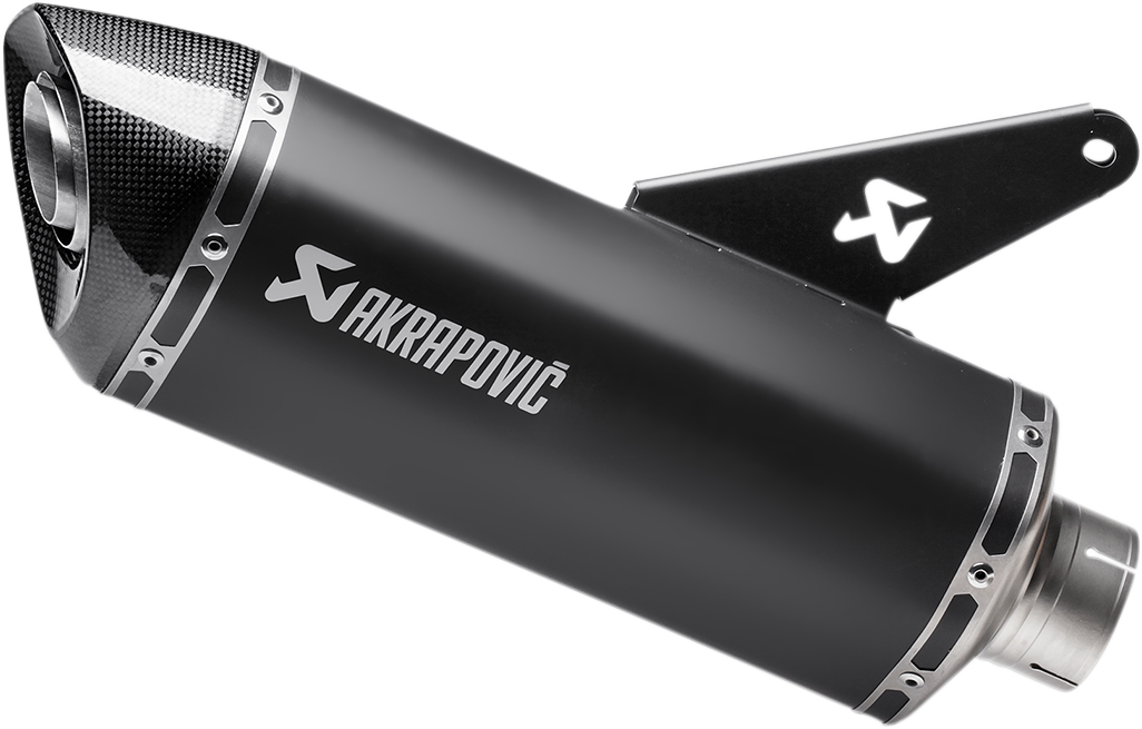 AKRAPOVIC Slip-On Line Muffler - Titanium - Black - 821/1200 Monster S-D8SO2-HRBL