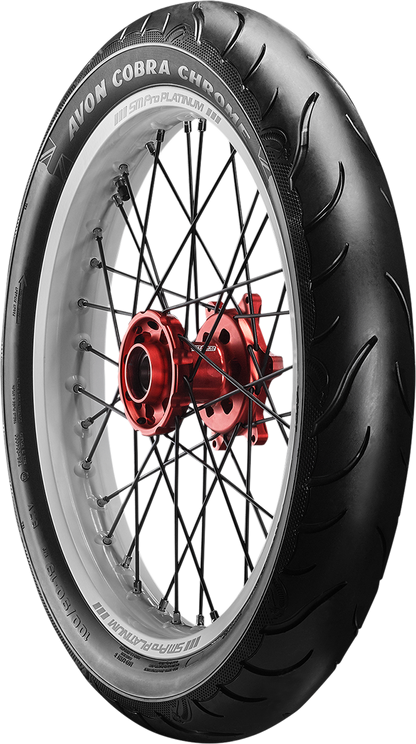 AVON Cobra Chrome AV91 Front Motorcycle Tire 130/70B18 for Touring and Custom Bikes