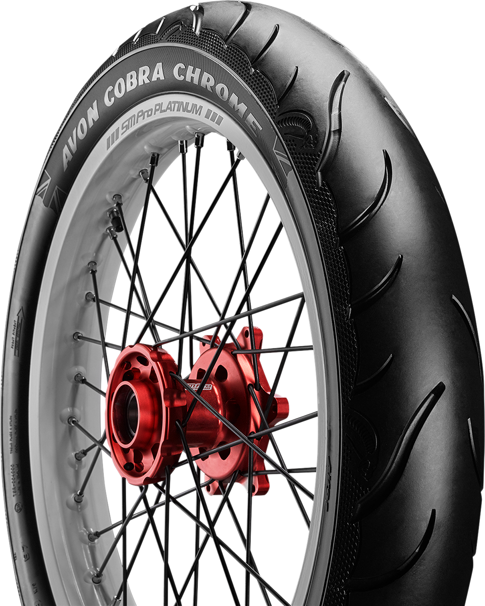 AVON Cobra Chrome AV91 Front Motorcycle Tire 130/70B18 for Touring and Custom Bikes