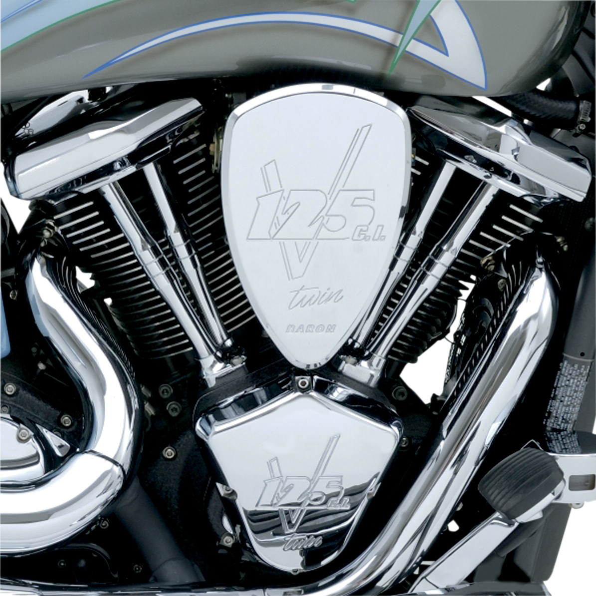 BARON Replacement BAK Air Cleaner Cover - V125 - Chrome BA-2800-12