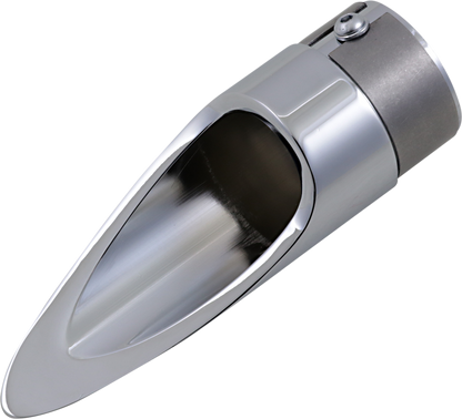 BARON Family Jewel Exhaust Tip - Chrome - Scalloped BA-1100-01