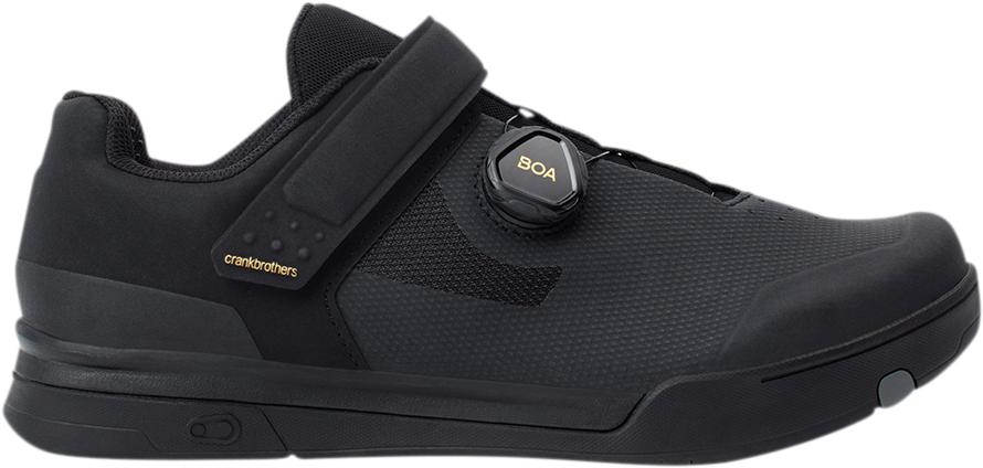 CRANKBROTHERS Mallet BOA® Clip-In Shoes - Black/Gold - US 12.5 MAB01080A-12.5