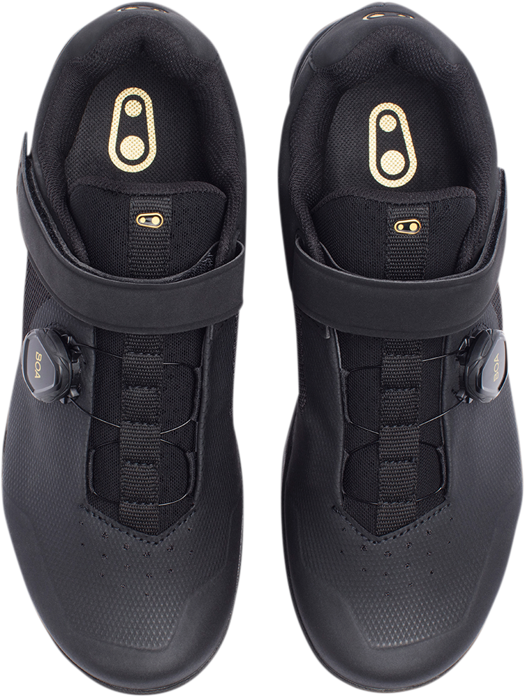 CRANKBROTHERS Mallet BOA® Clip-In Shoes - Black/Gold - US 12.5 MAB01080A-12.5
