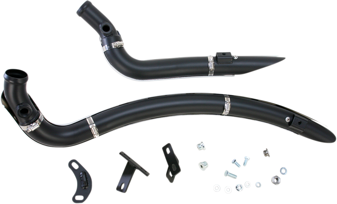 BASSANI XHAUST Sweeper Exhaust - Black/Chrome 1SD2F