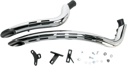 BASSANI XHAUST Sweeper Exhaust - Black/Chrome 1SD2F