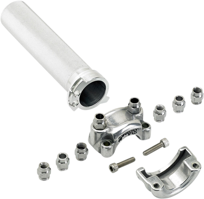 BILTWELL 1" Whiskey Throttle Assembly - Dual Cable - Polished 6602-303-01