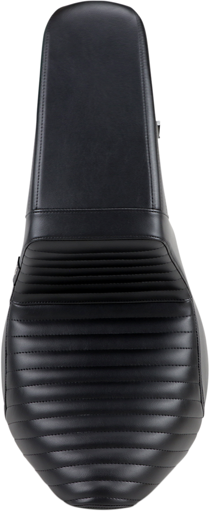 LE PERA Kickflip Seat - Pleated - Black - Softail '18-'23 LYR-590PT