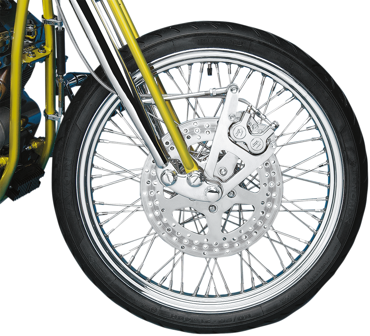 PERFORMANCE MACHINE (PM) Single Disc Caliper - Front - Polished - Springer 88-99 1217-0017-P