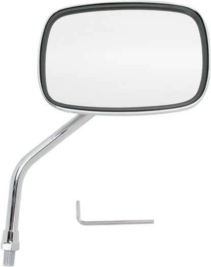 EMGO Mirror - "Ride Free" - Side View - Rectangle - M10 x 1.25 - Gold/Chrome - Left 20-31758A