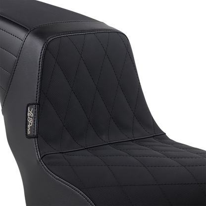 LE PERA Kickflip Seat - Diamond w/ Gripp Tape - Black - Softail '18-'23 LYR-590DMGP