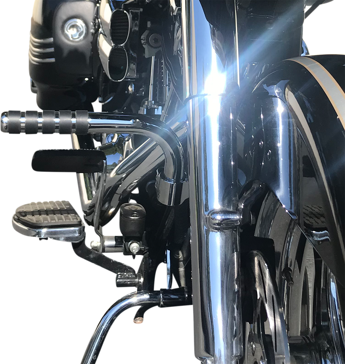 LINDBY Adjustable Footrest - Chrome - FLH '14-'26 280000