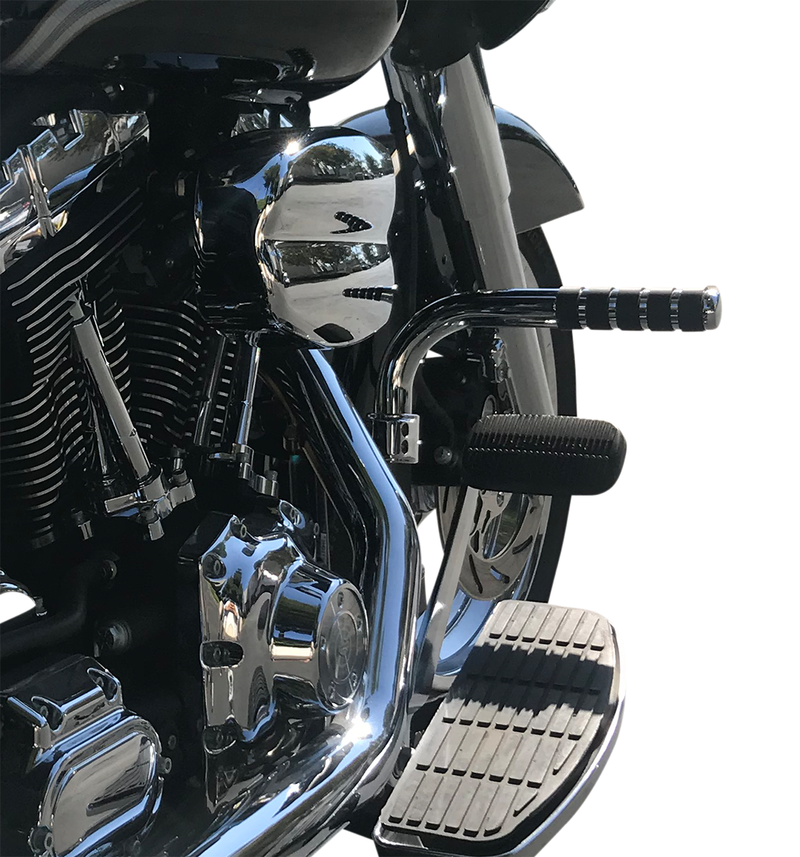 LINDBY Adjustable Footrest - Chrome - FLH '14-'26 280000