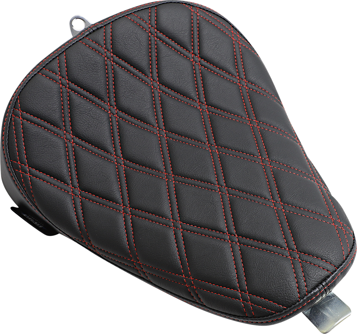 DRAG SPECIALTIES SEATS Bobber Solo Seat - Double Diamond - Red Stitch - Sportster '10-'22 0804-0741