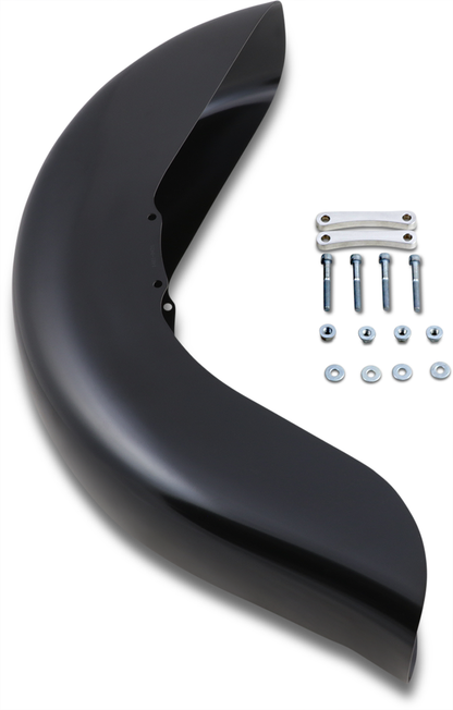 KLOCK WERKS Benchmark Front Fender - Non-Raked - Black - 16"-19" - HD Touring/Trike KWF-01-0100-2014