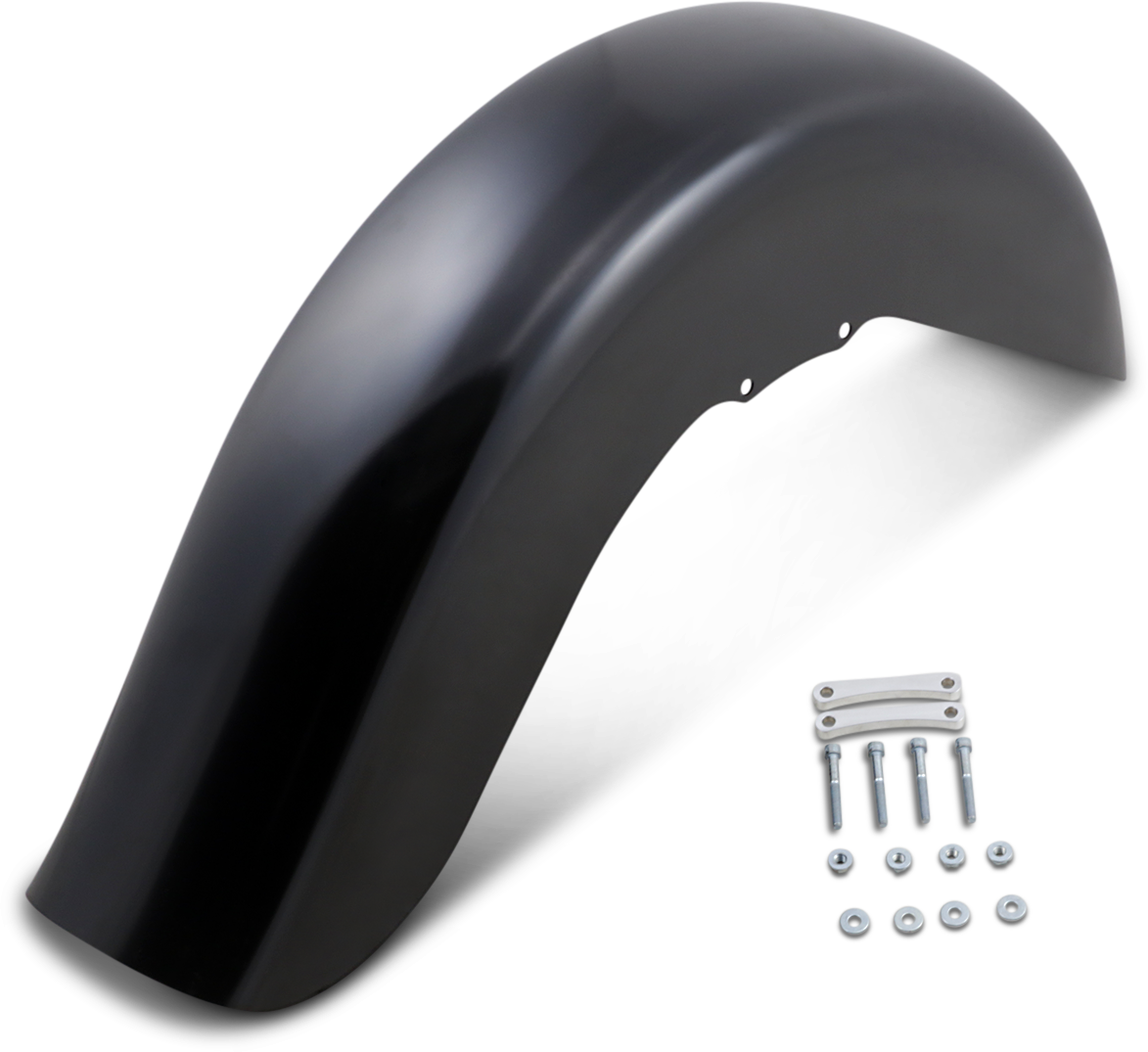 KLOCK WERKS Benchmark Front Fender - Non-Raked - Black - 16"-19" - HD Touring/Trike KWF-01-0100-2014