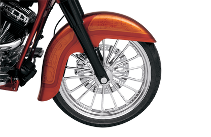 KLOCK WERKS Benchmark Front Fender - Non-Raked - Black - 21" - HD Touring/Trike KWF-01-0101-2014