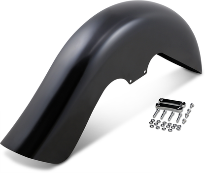 KLOCK WERKS Benchmark Front Fender - For Raked Frames - Black - 26" - HD Touring/Trike KWF-01-0245-2014