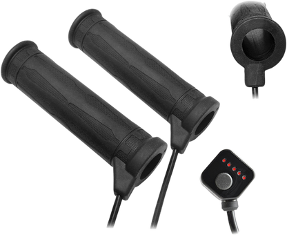 KOSO NORTH AMERICA 5 Level Twist Throttle Heated Grips - 7/8" AM10703G