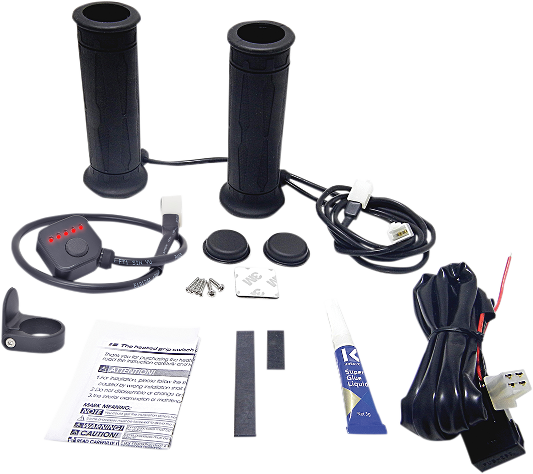 KOSO NORTH AMERICA 5 Level Twist Throttle Heated Grips - 1" AM10706G