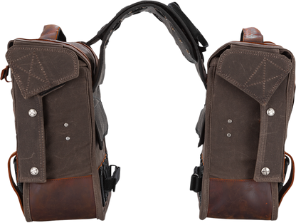 BURLY BRAND Throw-Over Saddlebag - Dark Oak B15-1002D