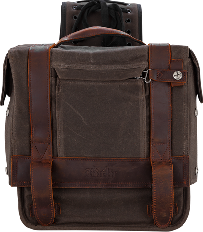 BURLY BRAND Throw-Over Saddlebag - Dark Oak B15-1002D