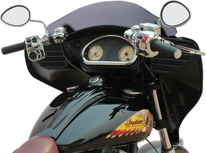 KLOCK WERKS Klip Hanger Handlebar for Indian - 12" - Black/Chrome KWH-04-9011-BC