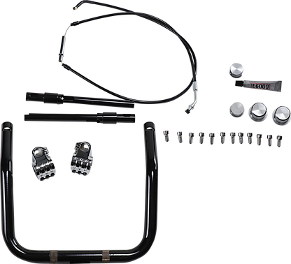 KLOCK WERKS Klip Hanger Handlebar for Indian - 12" - Black/Chrome KWH-04-9011-BC