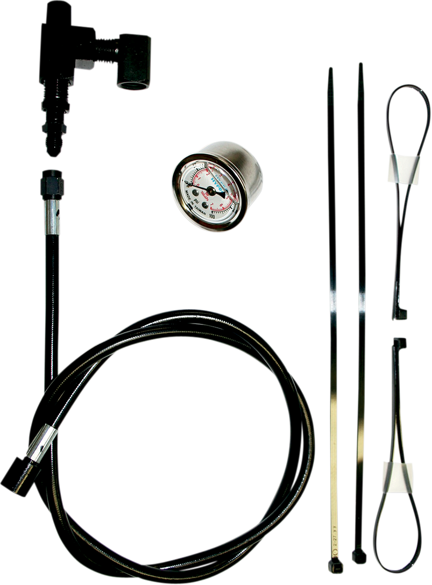 FEULING PARTS Remote Oil Pressure Gauge/Line Kit - Black - HD 9019