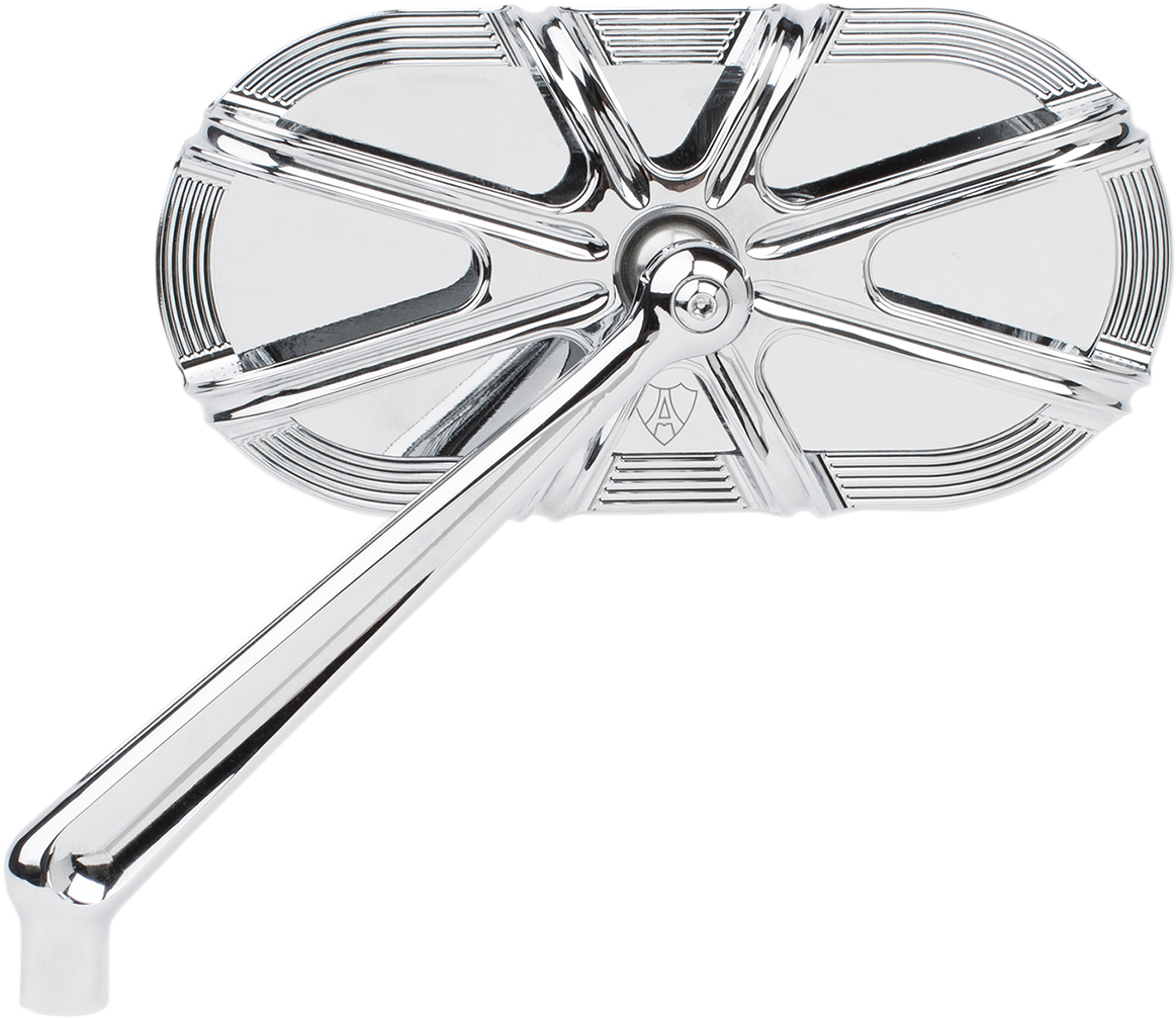 ARLEN NESS Mirror - Side View - Caged Series/Deep Cut - Chrome - Left 13-165