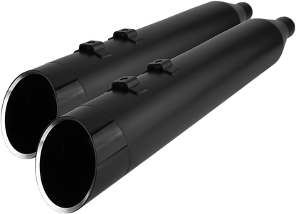 KHROME WERKS 4-1/2" HP-Plus® Slip-On Mufflers - Black with Edge - Touring 202885