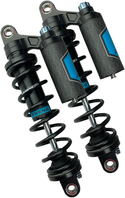 Legend Suspension Revo ARC Piggyback Shocks for 1999-2017 Harley-Davidson Dyna 14-inch Standard - Black by Legend Suspension Part 1310-1892
