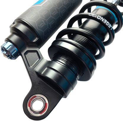 Legend Suspension Revo ARC Piggyback Shocks for 2004-2022 Harley Sportster, 14-Inch, Black