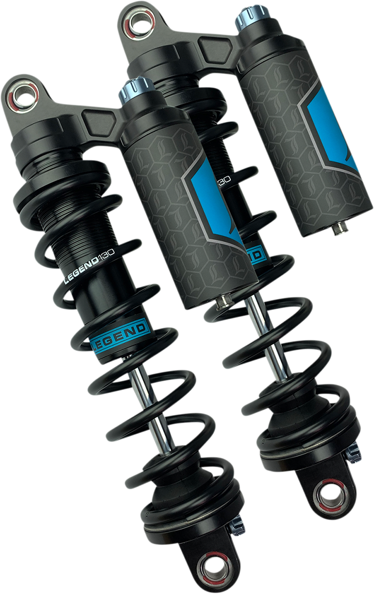 Legend Suspension Revo ARC Piggyback Shocks for Harley FXR 1984-2000, 13-inch Heavy Duty Black Part 1310-1899