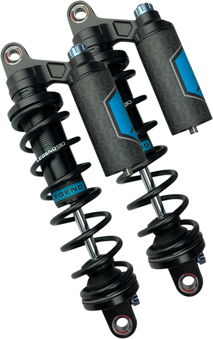 Legend Suspension Revo ARC Piggyback Shocks for Harley FXR 1984-2000, 13-inch Heavy Duty Black Part 1310-1899