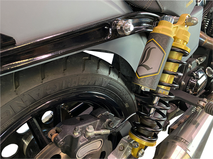Legend Suspension Revo ARC Piggyback Shocks for '99-'17 Harley Dyna, 13-Inch Heavy Duty Gold Part 1310-1915