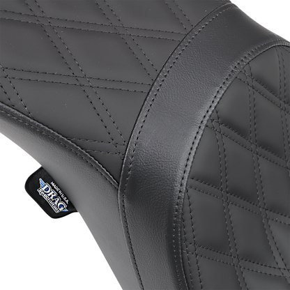 DRAG SPECIALTIES SEATS Predator 2-Up Seat - Double Diamond - Black - FXD/FLD '06-'17 0803-0541