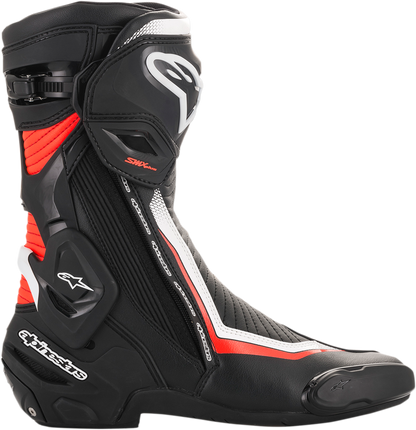 ALPINESTARS SMX Plus Boots - Black/White/Red Fluorescent - US 9.5 / EU 44 2221019-1231-44