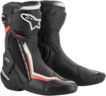 ALPINESTARS SMX Plus Boots - Black/White/Red Fluorescent - US 7.5 / EU 41 2221019-1231-41