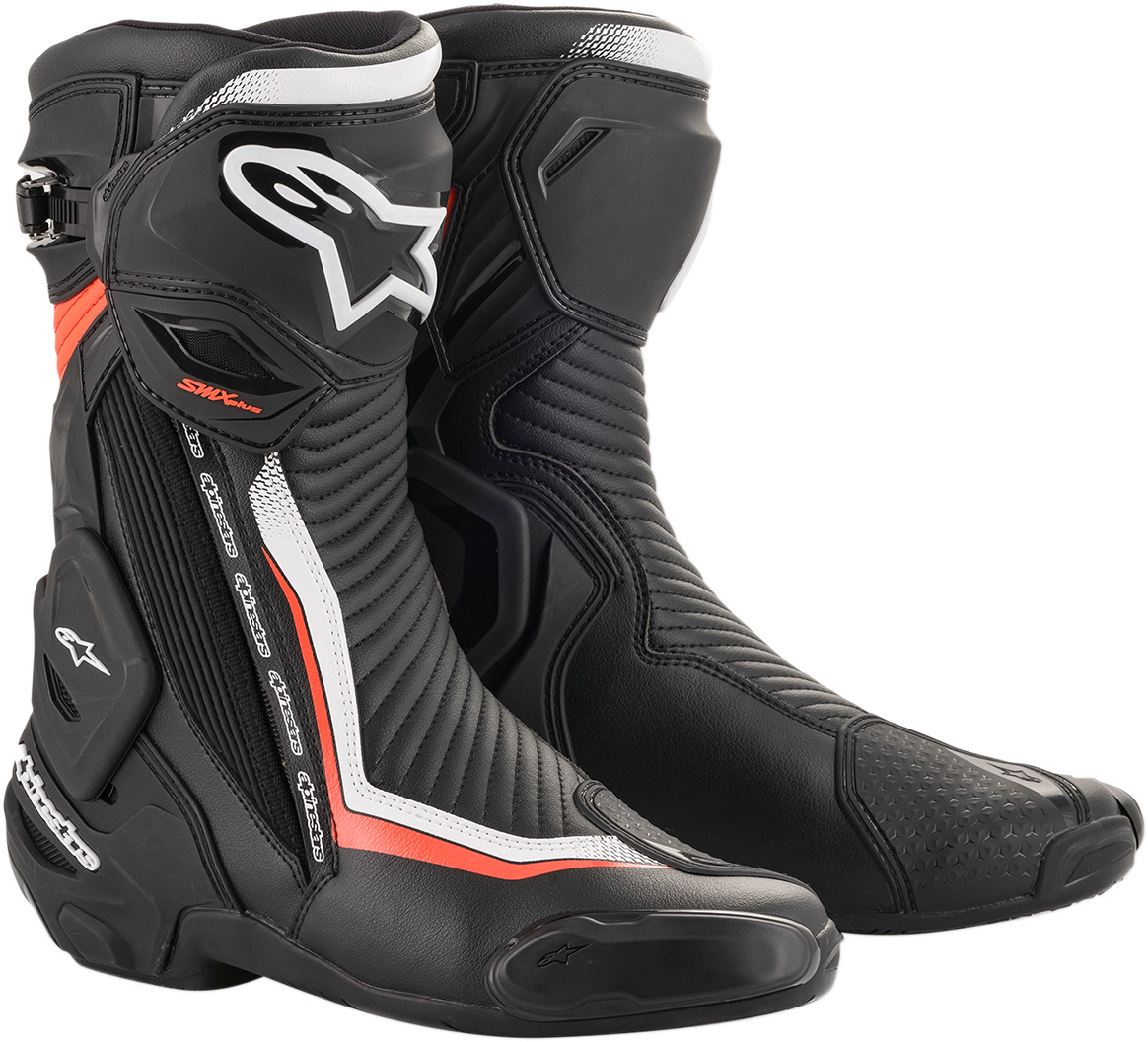 ALPINESTARS SMX Plus Boots - Black/White/Red Fluorescent - US 11.5 / EU 46 2221019-1231-46