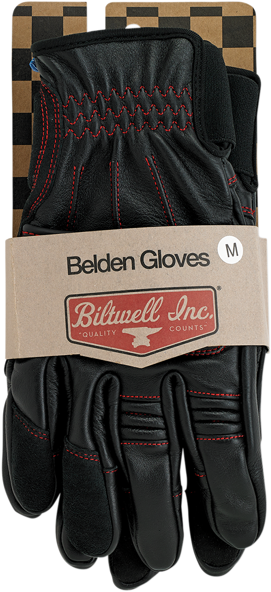 BILTWELL Belden Gloves - Redline - Small 1505-0108-302