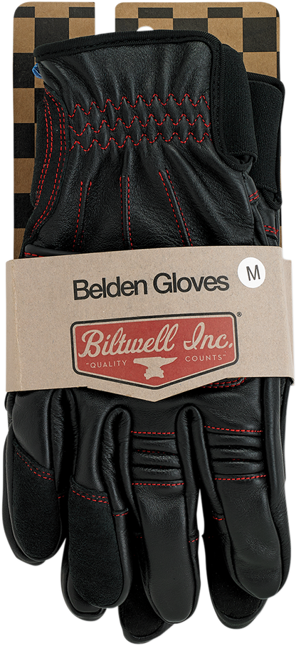 BILTWELL Belden Gloves - Redline - Small 1505-0108-302